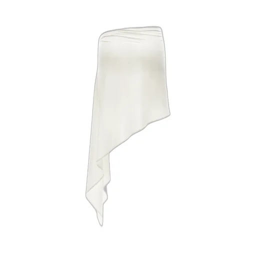 Asymmetric Draped Mini Skirt