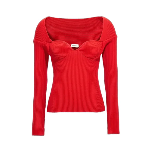 Ribbed-Knit Bustier Top