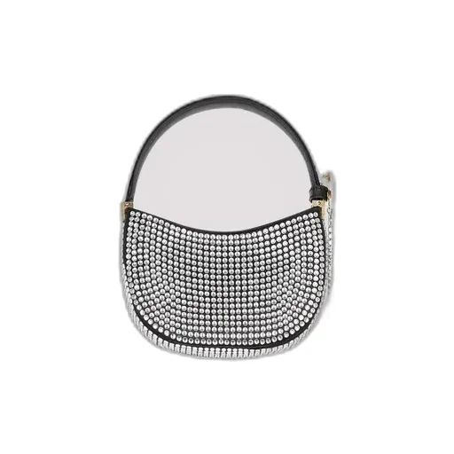 Embellished Zipped Shoulder Bag