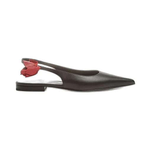 Floral Detailed Slingback Flats