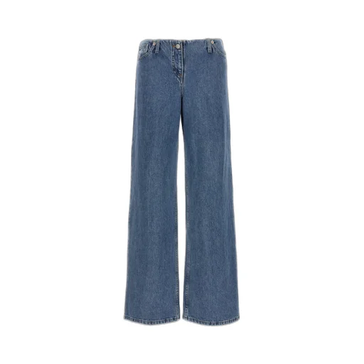 Ultra Low Waist Wide Leg Denim Jeans