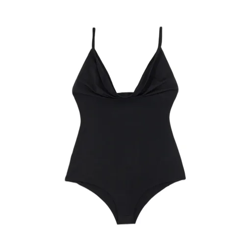 Draped Scoop Neck Swimsuit
