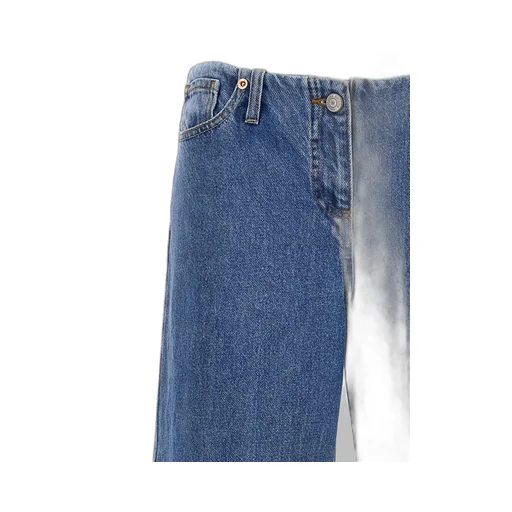 Ultra Low Waist Wide Leg Denim Jeans