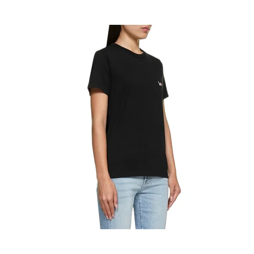 Tricolor Fox Patch Crewneck T-Shirt