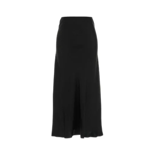 Bias-Cut Satin Midi Skirt