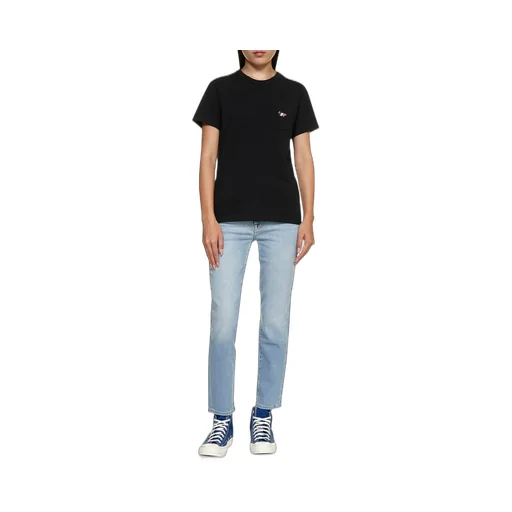 Tricolor Fox Patch Crewneck T-Shirt