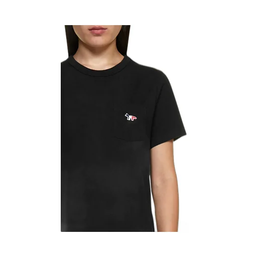 Tricolor Fox Patch Crewneck T-Shirt