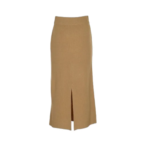 Fox Head Patch Knit Midi Skirt