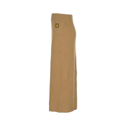 Fox Head Patch Knit Midi Skirt