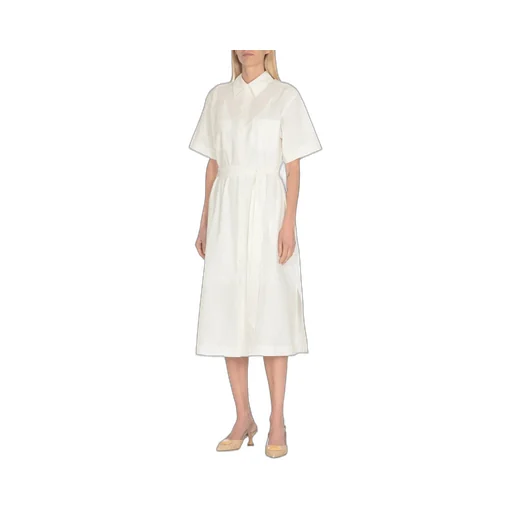 Logo Embroidered Shirt Dress