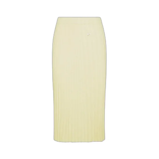 Ribbed-Knit Pencil Midi Skirt