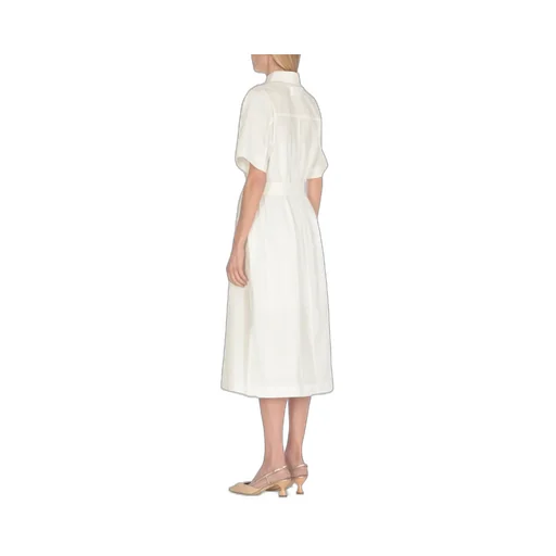 Logo Embroidered Shirt Dress