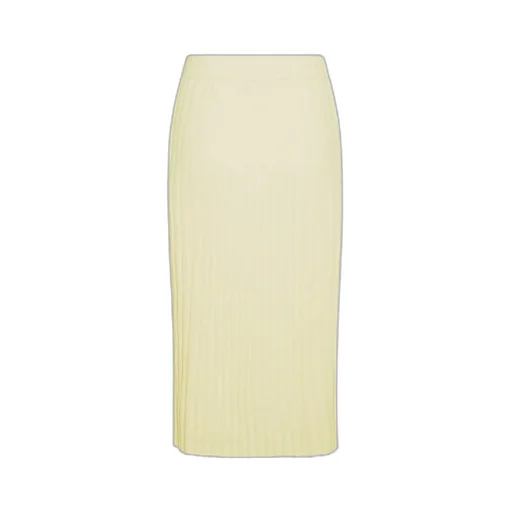 Ribbed-Knit Pencil Midi Skirt