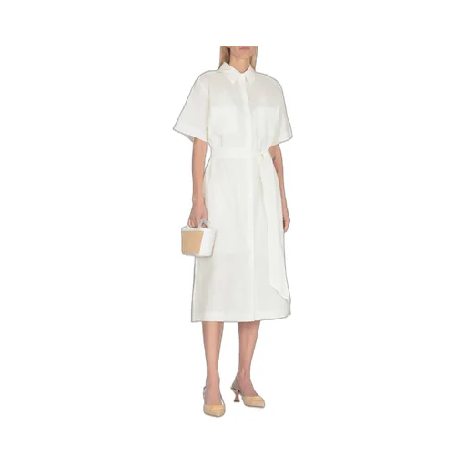 Logo Embroidered Shirt Dress
