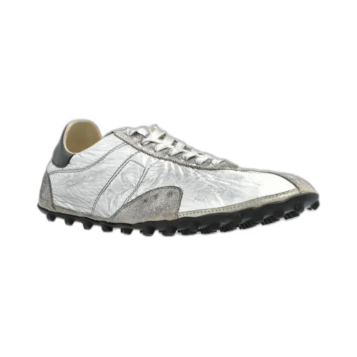 Metallic Lace-Up Sneakers