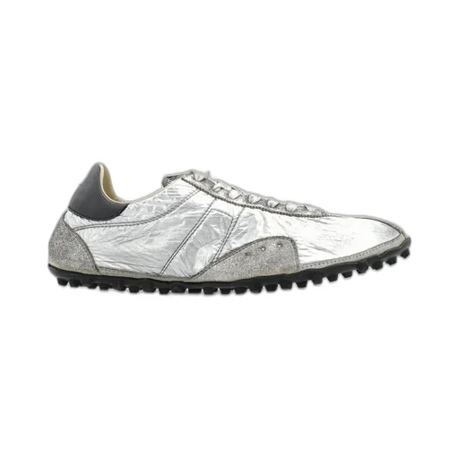 Metallic Lace-Up Sneakers
