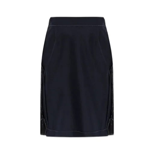 Raw Hem Midi Skirt