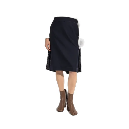 Raw Hem Midi Skirt