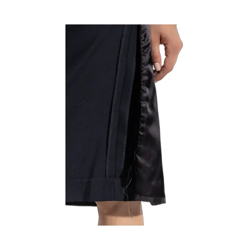 Raw Hem Midi Skirt