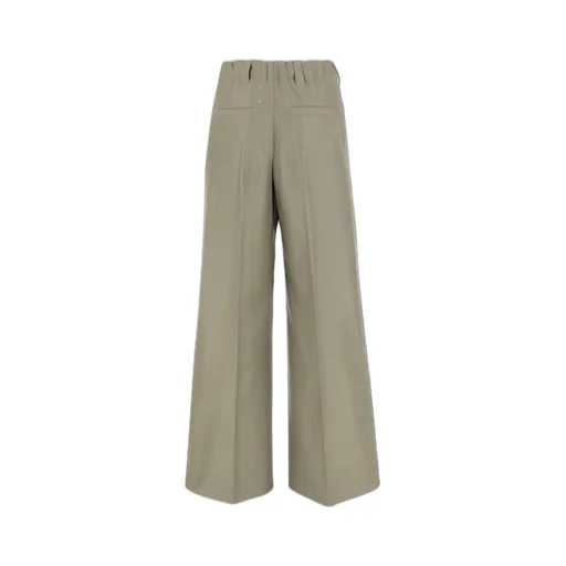 Wide-Leg Pleated Trousers