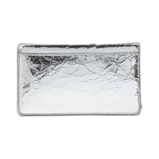 Textured Foldover Chain Wallet