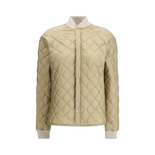 Quilted Snap-Button Bomber Jacket
