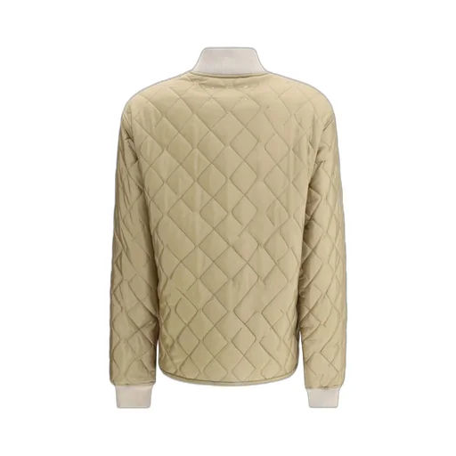 Quilted Snap-Button Bomber Jacket