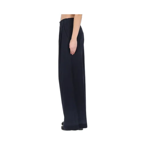 Wide-Leg Pleated Trousers