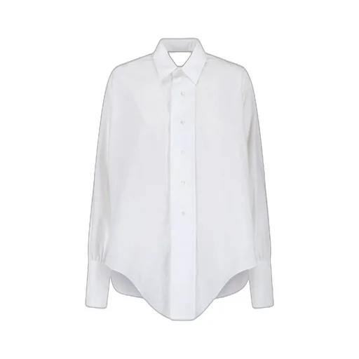 Curved-Hem Long Sleeved Shirt