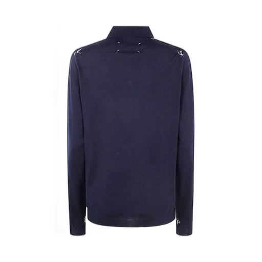 Long-Sleeved Knitted Polo Shirt