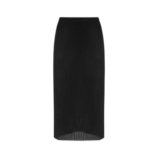 Ribbed Knit Midi Skirt
