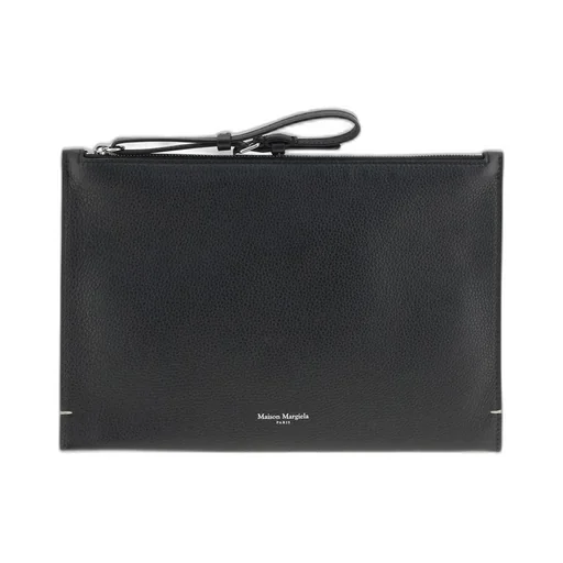 Stitched Logo Printed Pouch Bag