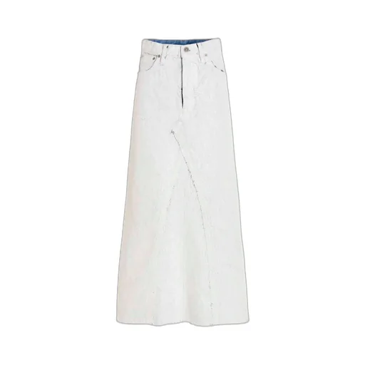 A-Line Midi Denim Skirt