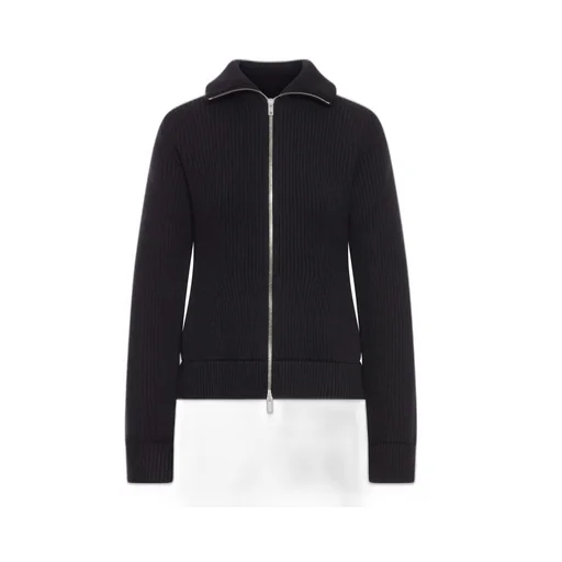 Zip-Up Ribbed Cardigan