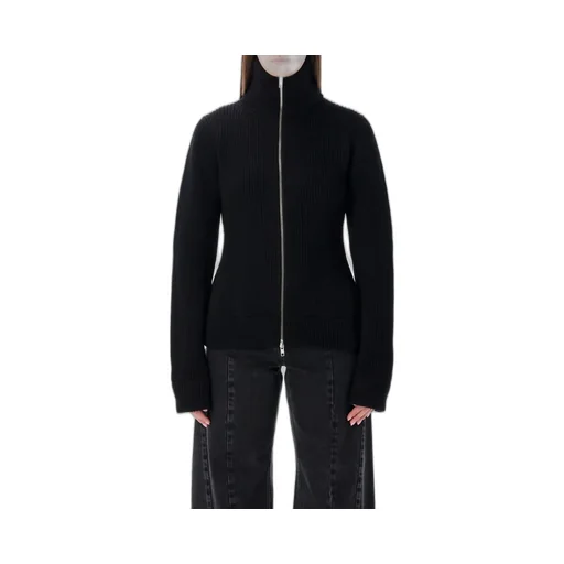 Zip-Up Ribbed Cardigan