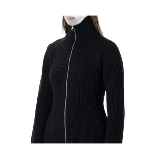 Zip-Up Ribbed Cardigan
