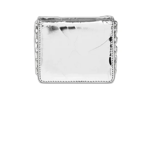 Metallic-Finish Chain-Linked Crossbody Bag