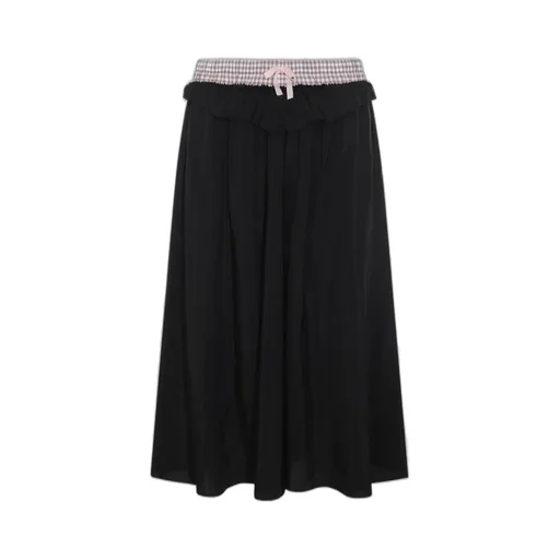 Panelled Pleated Midi Skirt