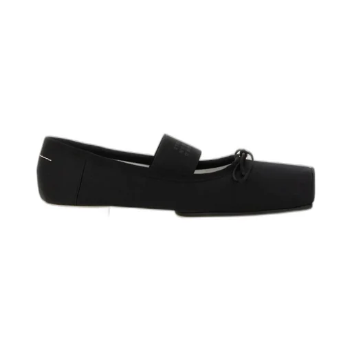 Anatomic Numbers-Motif Square-Toe Ballerina Shoes