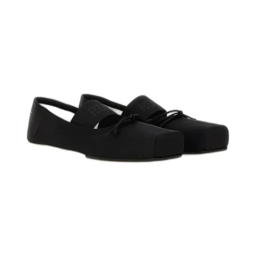 Anatomic Numbers-Motif Square-Toe Ballerina Shoes