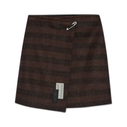 Checked Logo Patch Skirt