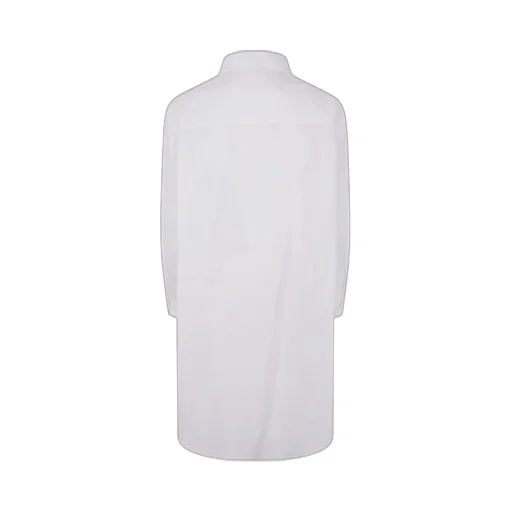 Signature Numbers Motif Buttoned Shirt Dress