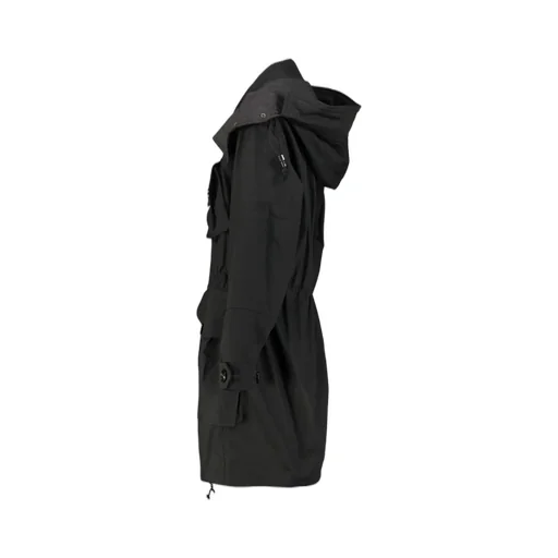 Buttoned Hooded Jacket
