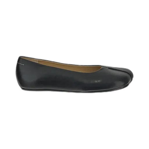 Stitch-Out Asymmetric Toe Ballerina Shoes