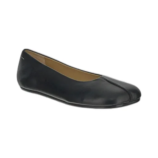 Stitch-Out Asymmetric Toe Ballerina Shoes