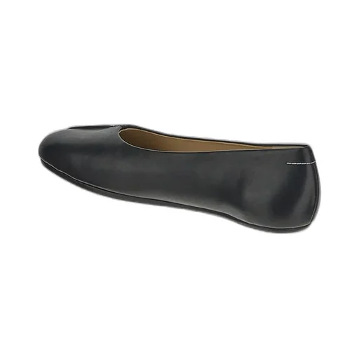 Stitch-Out Asymmetric Toe Ballerina Shoes
