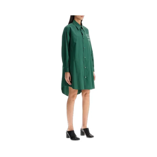 Logo Printed Shirt Dress
