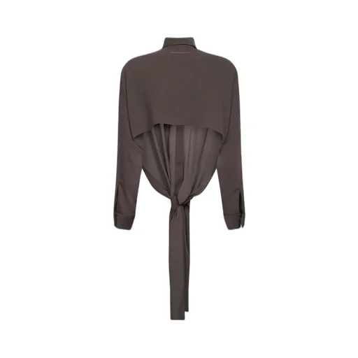 Long-Sleeved Straight Hem Shirt