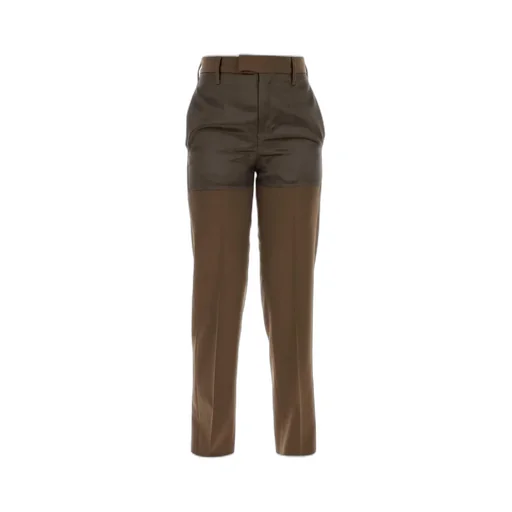Straight Leg Panelled Trousers