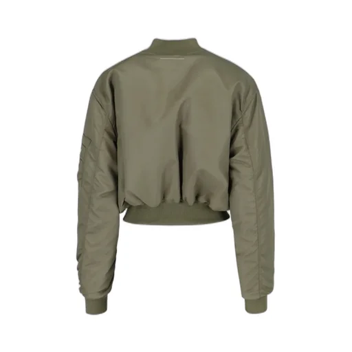 Logo Embroidered Zipped Bomber Jacket